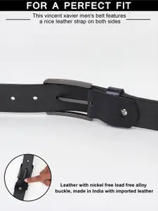 LOOPA Men Textured Leather Formal Belt