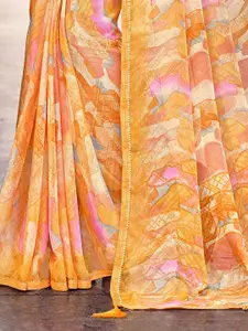 LeeliPeeri Designer Ethnic Motifs Poly Chiffon Saree
