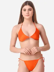 Dreambe Women's Satin Maxi Length Nighty, Wrap Gown, Bra and Thong Nightdress