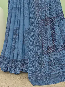 LeeliPeeri Designer Ethnic Motifs Poly Chiffon Saree