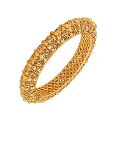 Anouk Set Of 2 Gold Plated Textured Screw Bangles