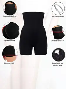 PLUMBURY Women Seamless High Waist Tummy Tucker & Thigh Shapewear