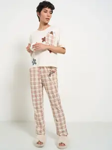 Dreamz by Pantaloons Women Pure Cotton Floral Printed Night suit