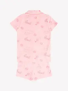 Pantaloons Junior Girls Printed Pure Cotton Night suit