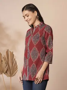 FASHOR Women Ethnic Motifs Printed Pure Cotton Kurti
