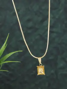 V FASHION JEWELLERY Gold-Plated Pendants With Chains