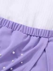 INCLUD Girls Round Neck Top With Shorts