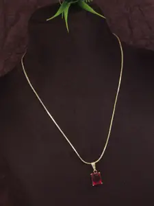 V FASHION JEWELLERY Gold-Plated Pendant With Chain