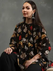 Biba by Rohit Bal Floral Printed Top With Palazzo