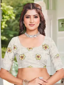 Mitera Floral Printed Pure Cotton Saree