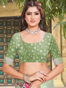 Mitera Ethnic Motifs Printed Zari Pure Cotton Saree