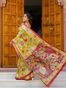 Mitera Kalamkari Printed Pure Cotton Saree
