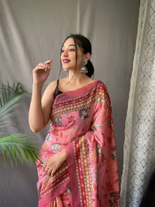 Mitera Ethnic Motifs Printed Pure Cotton Saree