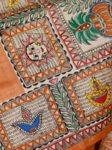 Mitera Ethnic Motifs Printed Pure Cotton Saree