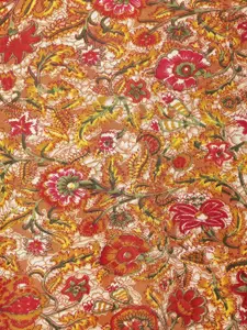 Exotic India Women Double Layer Wrap-Around Long Skirt with Floral Print