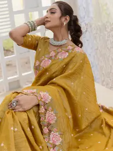 Anouk Floral Embroidered Saree