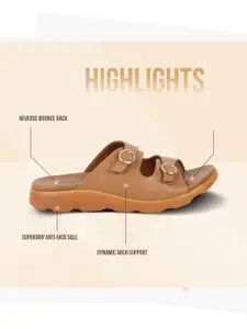 MEDIFEET Women Slip-On Open-Toe Flats