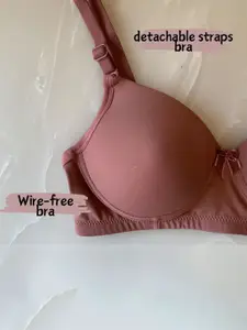 BODYMIST Women Pack of 3 Cotton Full Coverage Lightly Padded Bra