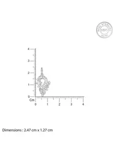 GIVA Sterling Silver-Plated Cubic Zirconia Studded Peacock Shaped Pendant with Chain