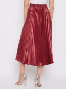 OTABU A-Line Pleated Midi Skirts