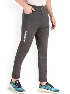 Fabstieve Men Brand logo Printed Regular Fit Mid Rise Track Pants