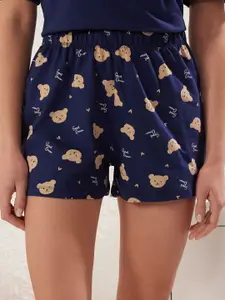 Trendyol Women Conversational Printed Pure Cotton Night suit