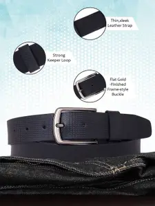 LOOPA Men Textured Leather Formal Belt