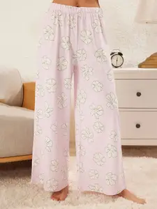 Trendyol Women Floral Printed Top & Pyjamas Night suit