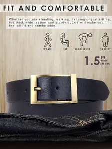 LOOPA Men Textured Leather Formal Belt