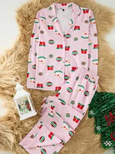 Trendyol Printed Pure Cotton Night suit