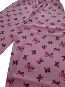 BAESD Women Typography Printed Pure Cotton Night Suits