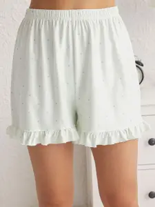 Trendyol Women Polka Dots Printed Night suit