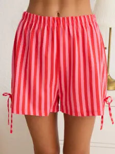 Trendyol Striped Pure Cotton Night suit