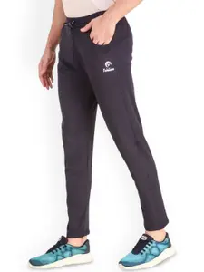 FABSTIEVE Men Brand Logo Printed Cotton Mid Rise Track Pants