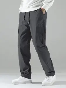 BAESD Men Relaxed Fit Mid-Rise Trousers