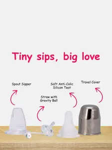 Adore Blue Double Wall Insulated Feeding Bottle 300 ml