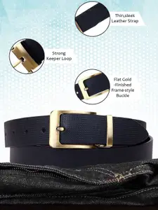 LOOPA Men Textured Leather Formal Belt