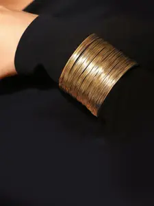 Peora  Gold-Plated Adjustable Cuff Bracelet