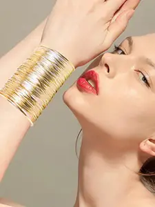 Peora Gold-Plated Adjustable Cuff Bracelet