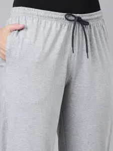 Kryptic Women Pack Of 2 Mid-Rise Pure Cotton Lounge Pants
