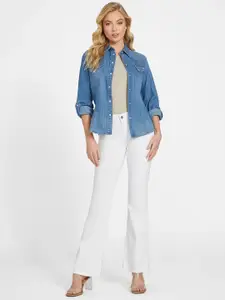 GUESS Women Opaque Casual Shirt