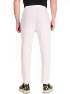 FABSTIEVE Men Brand Logo Printed Cotton Mid Rise Track Pants