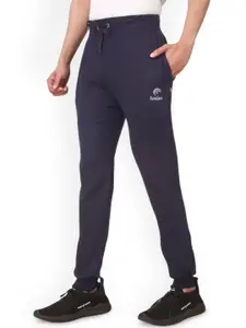 FABSTIEVE Men Brand logo Printed Cotton Mid Rise Joggers Track Pants