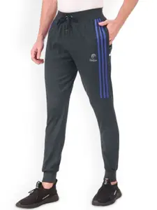 FABSTIEVE Men Striped Cotton Mid Rise Track Pants
