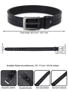 LOOPA Men Textured Leather Formal Belt