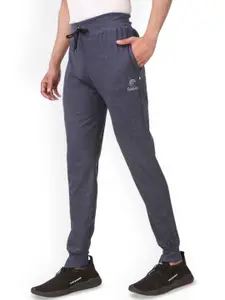 FABSTIEVE Men Brand Logo Printed Cotton Mid Rise Joggers