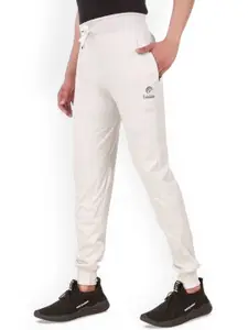 FABSTIEVE Men Brand Logo Printed Cotton Mid Rise Joggers