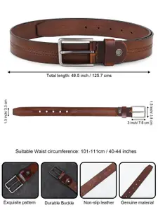 LOOPA Men Woven Design Leather Formal Belt