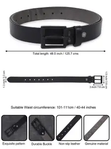 LOOPA Men Textured Leather Formal Belt