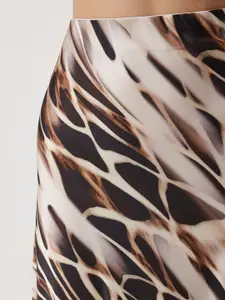 Happiness istanbul Printed Flared Maxi Skirt